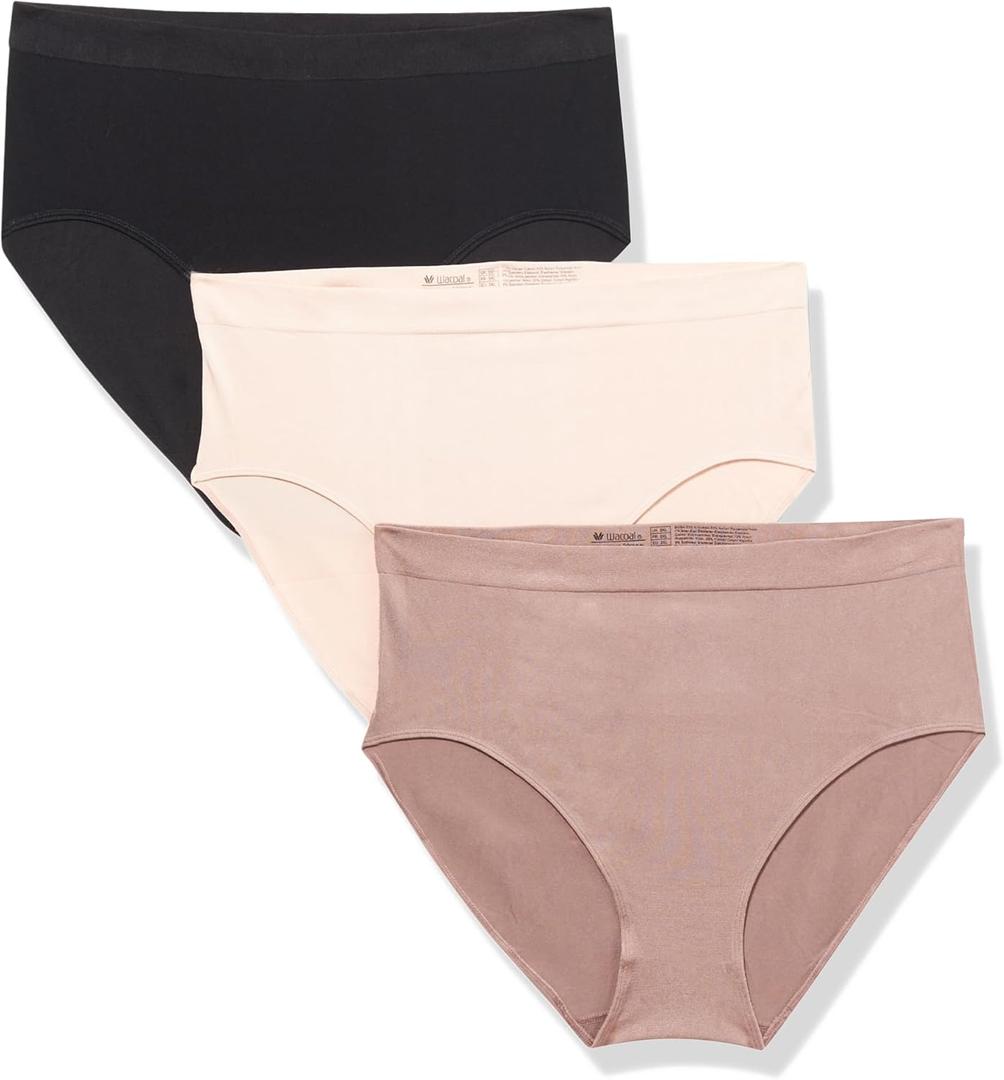 Wacoal Women's B-Smooth 3 Pre-Pack Brief Pant (Medium)