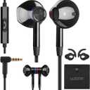 LUDOS NOVA Wired Earbuds in-Ear Headphones, Earphones with Microphone, 3.5mm Plug-in Ear Buds Calls Compatible with iPhone, Laptop, Computer, School Students, Kids, Women, Small Ears