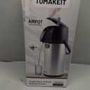 Airpot Coffee Dispenser Thermal with Pump,3L/102 Oz Insulated Stainless Steel Large Airpot Coffee Carafe Lever Action for Hot/Cold Water,Thermal Carafe for Hot Cocoa for Parties (101.4 Ounces)