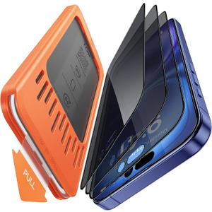 3-Pack for iPhone 16 Plus/15 Plus Screen Protector Privacy