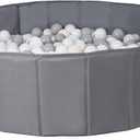 Ball Pit for Toddlers Babies Dogs Cats Iinfant Children, Foldable Ball Pits Play Tent, Crawl Playpen Ball Pool with Storage Bag, Surprise for Boys Girls Festival (Balls Not Included), Gray