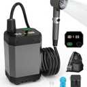 Portable Shower for Camping - 6000mAh Rechargeable Outdoor Camp Shower Pump with IPX8 Waterproof, LED Display & 4 Spray Modes for Travel, Pet, Car Wash