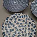 Ramen Bowls Set of 4, 8 Inch 38oz Porcelain Noodle Bowls for Pho, Ramen & Soup, Large Ceramic Ramen Bowl Set Microwave & Dishwasher Safe, Japanese Blue and White Style (Pattern-2)