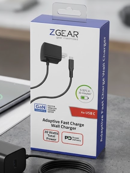 ZGear Adaptive Fast Charge Wall Charger