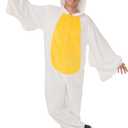 Rubies Chicken Comfywear Hooded Jumpsuit for Adults, Unisex L/XL