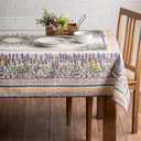 Maison d' Hermine Table Cloth Rectangle Table 100% Cotton 60 x 120 Inches Tablecloth Reusable Decorative for Dining Kitchen Room Farmhouse Home Gifts for Mothers Day Spring Summer - Fanny Lavender
