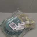 YOUBET 125PCS Clear Green Plastic Plates with Gold Rim - Green and Gold Plastic Plates Include 25 Dinner Plate 25 Dessert Plate 75 Disposable Silverwares for Wedding & Party