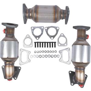 Catalytic Converter Set 1 and 2 LH RH Replacement for Honda Pilot 3.5L 2005-2008 OE# 45106 45107 45108 16450 16451 16351