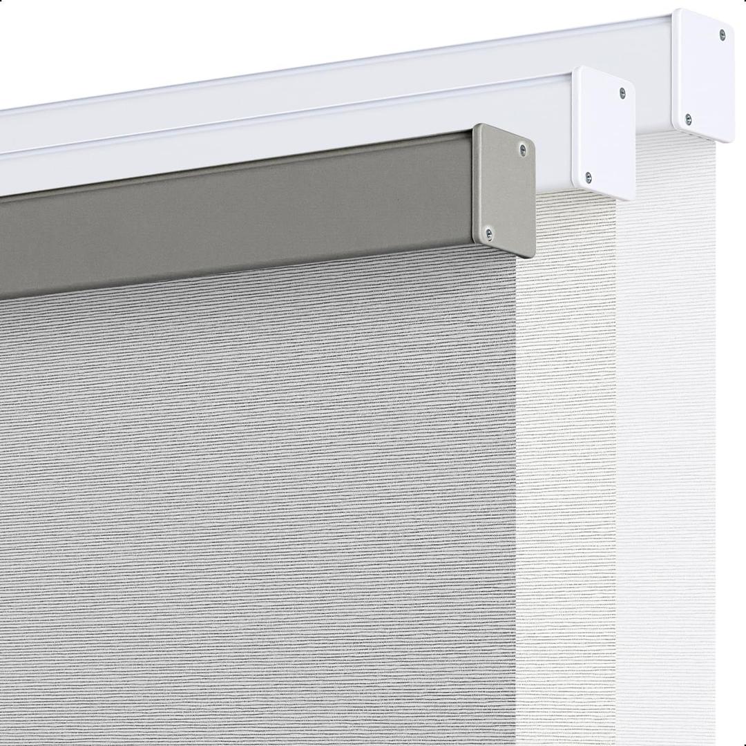 Cordless Blackout Roller Shades for Indoor Windows, Blackout Window Blinds for Home Living Room Bedroom and Office, Roller Window Shades with Square Valance