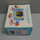 Microwave Toys Kitchen Play Set with Light Sound,Kids Pretend Play Electronic Oven with Play Food and 6 Color DIY Play-Dough for Children Ages 3+ Years (Blue)