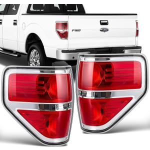 Tail Lights Assembly for 2009 2010 2011 2012 2013 2014 Ford F150 F-150 Left Driver Right Passenger Taillights Rear Brake Tail Lights Cover Replace BL3Z13404AB BL3Z13405AB (Not Included Bulb)