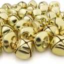 Jingle Bells 1.4-Inch/ 35mm Metal Craft Bells, Christmas Tree Bells, for Holiday Home Christmas Festival Party Wedding Decoration Gifts DIY Project, 43Pcs, Gold