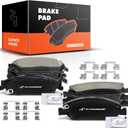 A-Premium Front and Rear Ceramic Disc Brake Pads Set Compatible with Select Cadillac, Chevy and GMC Models - Escalade, Escalade ESV/EXT, Avalanche, Silverado 1500, Tahoe, Sierra 1500, Yukon