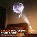 2-in-1 Galaxy Projector Night Light,USB Portable Galaxy Star Projector Night Light,Galaxy Night Light Projector,Starry Night Projector for Bedroom, Mini LED Nightlight Wall Lamp (6 Projection Films)