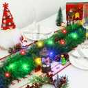 Ouddy Decor 19.7 Ft Lighted Christmas Garland Decorations, Multicolor