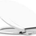 Durable Soft Close Toilet Seat Round Durable Plastic with Quick-Release Hinges, Easy Install & Clean, Industrial Grade Replacement for Standard Toilets, White