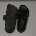 BEMGNAR Mens Lightweight Comfort Slides Double Buckle Slip-on Adjustable EVA Orthopedic Flat Sandals (11, Black)