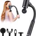 Massage Gun with Upgraded Extension Handle, Back and Neck Massage for Pain Relief, 12MM Portable Muscle Pain Relief for Back, Neck, Waist, 4 Massage Heads & 5 Speed Levels