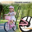 Professional Bike Training Handle, 6 Height Adjustable Push Handle for Kids Bikes, Safety Bicycle Trainer Ideal for Teaching Riding Without Training Wheels