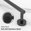 24 Inch Matte Black Towel Bar Towel Rack for Bathroom Kitchen Hand Towel Holder Dish Cloths Hanger SUS304 Stainless Steel RUSTPROOF Wall Mount