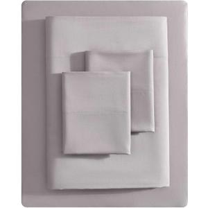 Vera Wang - King Size Sheet Set, Soft & Smooth Sateen Cotton Blend Bedding, Deep Pocket, 800 Thread Count, Bed Sheets with Fitted Sheet & Matching Pillowcases (Plum)