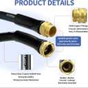75 FT Garden Hose, Flexible No Kink Heavy Duty Garden Water Hose Flex Copper Bullet Collapsible Washer Rubber Hose 5/8" Soft Lightweight Outdoor Waterhose Manguera Para Jardin