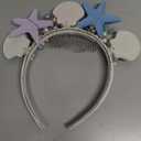 CASDRE Seashell Mermaid Headband Starfish Beach Headpiece Costume Hair Accessories for Women and Girls (1 Count (Pack of 1), Colorful,White)