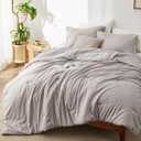 Bedsure Queen Comforter Set - Taupe Soft Bedding for All Seasons, Cationic Dyed Bed Set, 3 Pieces, 1 Queen Size Comforter (90"x90") and 2 Pillow Shams (20"x26"+2")