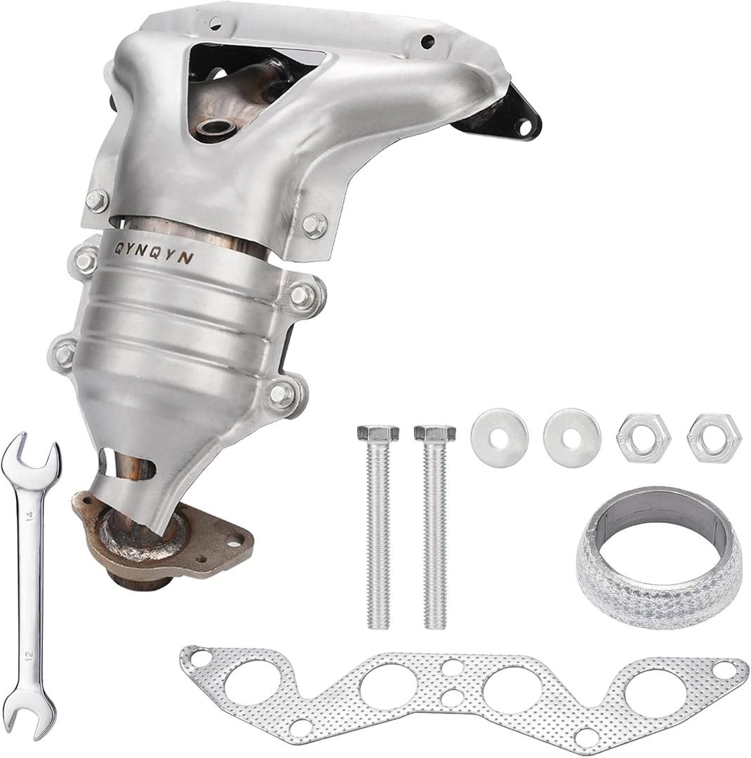 Exhaust Manifold Catalytic Converter Kit Fit For L4 1.7L Direct-Fit Compatible with Honda Civic & Acura EL 2001-2005 Replace 18160-PLM-A00 18160-PLM-A50 (EPA Compliant)