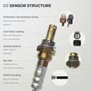 Upstream, Downstream Oxygen O2 Sensor 250-25102, 250-241074, Front Upper Rear Lower, Heated Fits Mazda 3 2014-2018 2.0L 2.5L, Mazda 6 2014-2017 2.5L, Mazda CX-5 2013-2016 2.0L 2.5L, 2PCS 219
