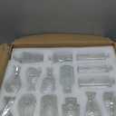 36Pcs Bud Vases Set Small Vintage Glass Bottles Clear Bud Vases in Bulk Multiple Shape Cute Glass Vases for Rustic Wedding Centerpieces Table Decorations and Home Decor(Clear)