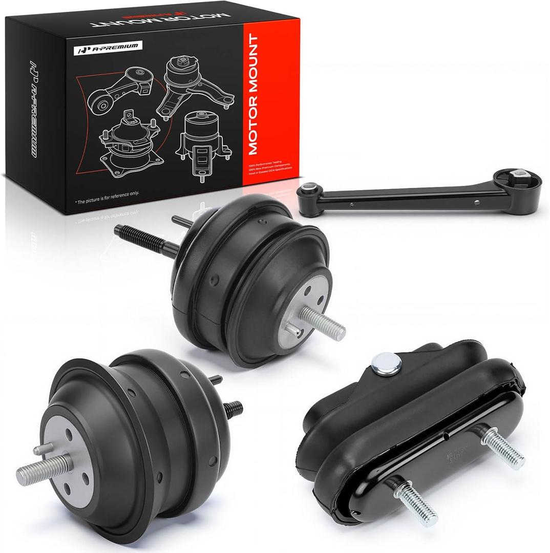 A-Premium 4PCS Engine Motor Mount Transmission Mount and Torque Strut Mount Set Compatible with Buick Lucerne & Cadillac DTS, 2006-2011, 4.6L, Automatic Transmission, Replace# 20760909, 20760908