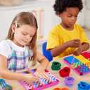 PREBOX Weaving Loom Kit Toys for Kids and Adults, Potholder Loops Crafts for Girls Ages 6 7 8 9 10 11 12, 7" Pot Holder Loom Knitting Kits and Gifts for Kids and Beginners, Make 6 Masterpieces