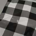Smiry Round Picnic Tablecloth, Elastic Waterproof Fitted Vinyl Tablecloths for 18"-24" Tables, Flannel Backed Buffalo Plaid Table Cover for Dining, Camping, Outdoor, Black and White