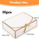 kenaeooe 16 Pack 10.6x7.8x3.1 Inch White Gift Boxes with Lids, Bridesmaid Proposal Box, Luxury Gift Box with Ribbon for Wedding, Birthday, Christmas, Graduation, Party