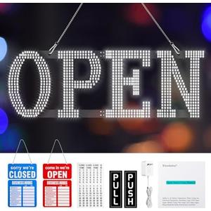 Open Signs for Business, klassikaline Ultra Bright Large LED Open Signs Business Hour Open Sign for Hotel, Store, Bar, Retail Shop, Salon, Restaurant(48 * 17 inch)