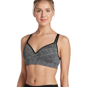 Jockey Women's Bra Mid Impact Multi-Way Molded Cup Sports Bra (Medium, Black)