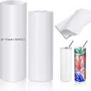 PYD Life 50 PCS Sublimation Shrink Wrap Sleeve White Bags 10 x 5 Inch for Print by Oven, Sublimation Shrink Wrap Film for 20 OZ Tumbler, Heat Transfer Shrink Wrap