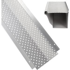 Elecoman Gutter Guard, 5" Aluminum Leaf Filter Gutter Cover, 50 PCS Total Length 200FT, Raptor Gutter Guards, Easy DIY Leaf Guards for Gutters Fits Any Roof or Gutter Type