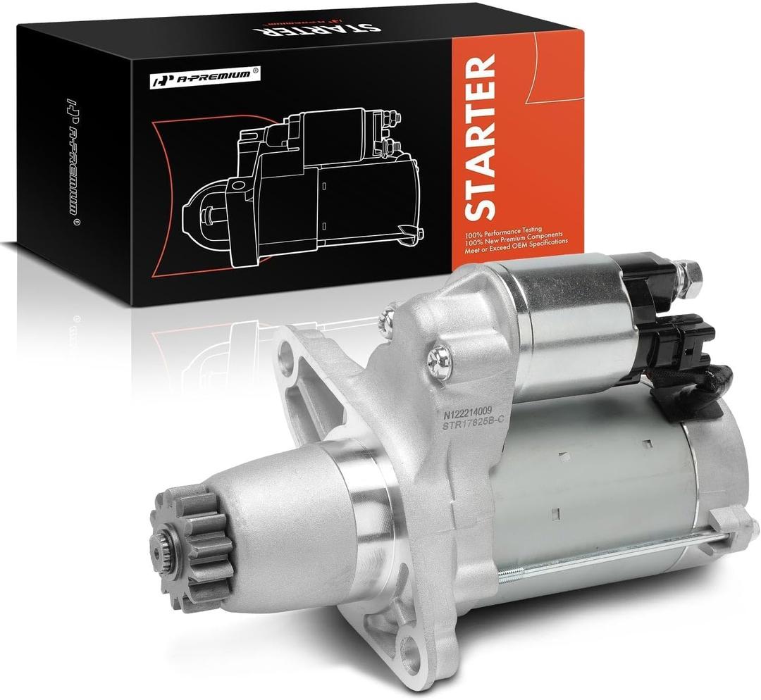 A-Premium Starter Motor Compatible with Toyota, Lexus, Scion & Pontiac - Camry 02-17, RAV4 06-18, Corolla 09-10, Highlander 04-19, Sienna, Matrix, Avalon, Venza, RX330, RX350-12V 1.6KW 13-Teeth