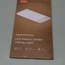 FULEN Rechargeable Motion Sensor Ceiling Light Upgraded, Closet Light with 12000mAh Battery, LED Shower Lights, Ceiling Lamp for Bathroom, Pantry, Garage, Remote Control (White)