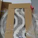 karlott Farmhouse End Table, 18.5'' French Country Round Side Table, Distressed Tray Top Side Table with Curved Motif Frame Base for Boho, End Tables Living Room, Bedroom, Small Space, Easy Assembly