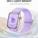 3 x Wepro Stretchy Solo Loop, Compatible with Apple Watch Band 38mm 40mm 41mm 42mm 44mm 45mm 46mm 49mm for Women Men, Soft Nylon Elastic Breathable Strap for iWatch Series SE 10 9 8 7 6 5 4 3 2 1 Ultra (Lavender Purple)