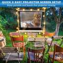 Pyle 40-Inch Portable Projector Screen with Tripod Stand - Lightweight and Durable Movie Projector Screen, Easy Pull Setup, 4:3 Aspect Ratio, Perfect for Indoor/Outdoor Use, Schools & Conferences