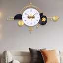 Ideal Housewarming Gift: 38x22 Inch Modern Decorative Wall Clock, Battery Operated Silent Non-Ticking Large Analog Clocks for Living Room, Bedroom, Office, Entryway