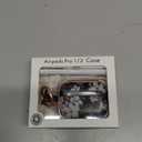 Inesore for AirPods Pro 2nd Generation Case Cover with Lock, Flowers Cute Air Pods Pro 2 Case Hard iPod Pro Cases for Women Girls with Cleaner Kit (2023 USB-C /2022/2019) -Black Gold Flower