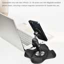 VAUBORTTI Magnetic Phone Holder for Desk&Car Dash,Aluminum Arm, Non-Slip Beanbag Base, 360 Rotation at 3 Points, Compatible with MagSafe iPhone 12-16 Series, Fits RAM B Size 1" Ball