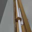 Amazon Basics No Drilling Spring Tension Curtain Rod, Easy to Install, Adjustable 54-90" Width, Sturdy, White, Classic Finial