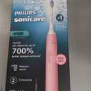Philips Sonicare 4100 Electric Rechargeable Power Toothbrush, Pink, with Genuine Philips Sonicare Optimal Plaque Control Replacement Toothbrush Heads, White, 3 Pack