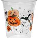 Party Essentials N122087-3 Soft Plastic Cup, 12-Ounce Capacity, Halloween Printing (Case of 20), 20Count
